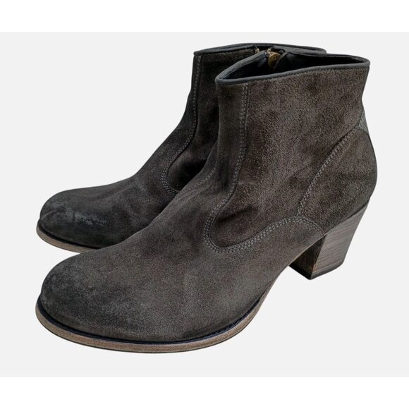 N.DC.Made by Hand Charcoal Suede Leather Boots Womens Sz EU 37.5/US 7 Spain $400 - Picture 1 of 9
